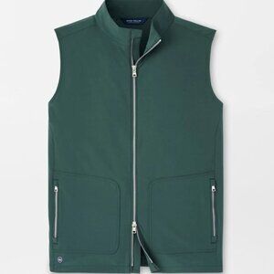 NWT!! Peter Millar Crown Crafted Men's Brook Green Contour Full Zip Vest - Small